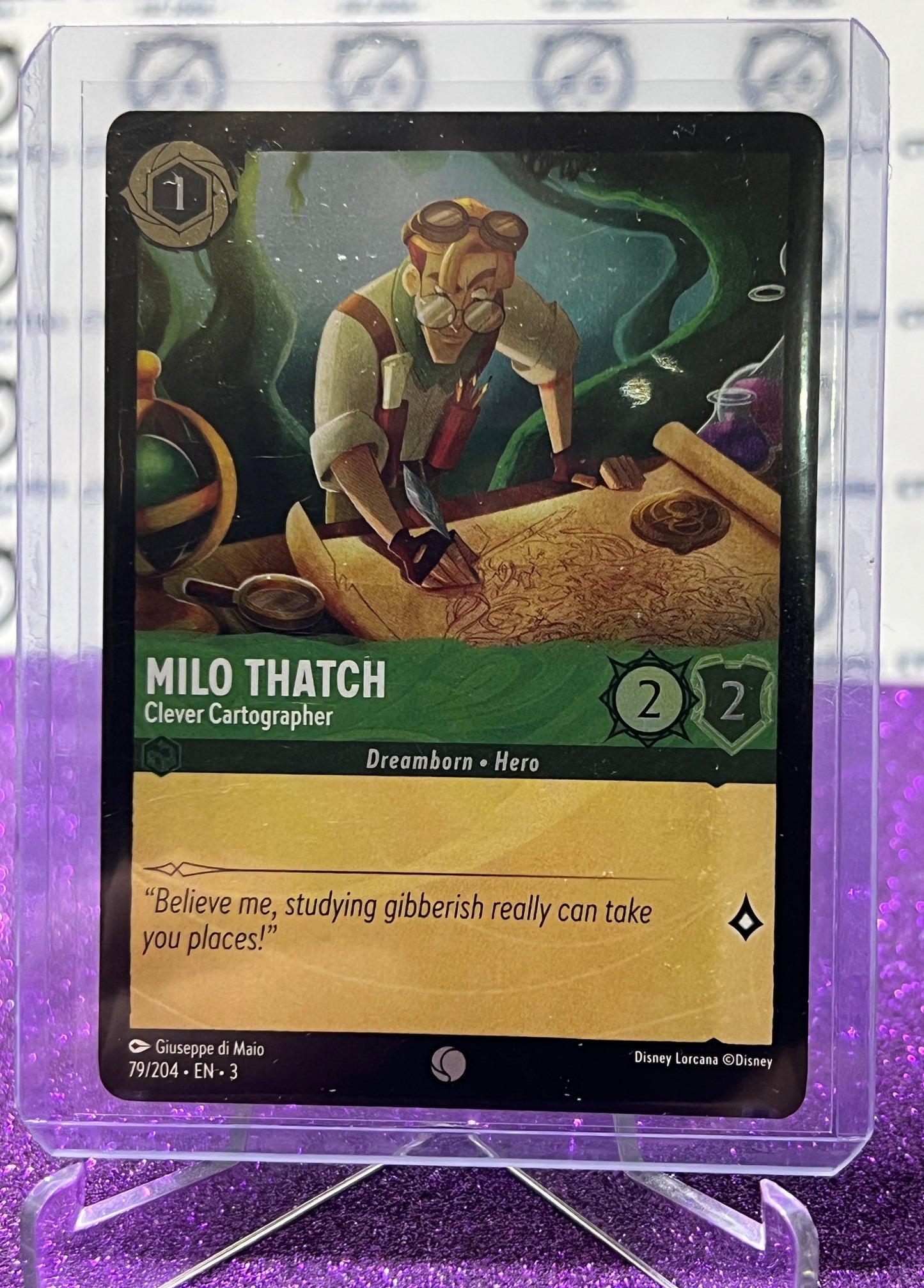 2024 DISNEY LORCANA INTO THE INKLANDS MILO THATCH # 79/204 COMMON FOIL CARD