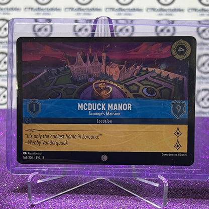 2024 DISNEY LORCANA INTO THE INKLANDS MCDUCK MANOR # 169/204 COMMON FOIL GAME CARD