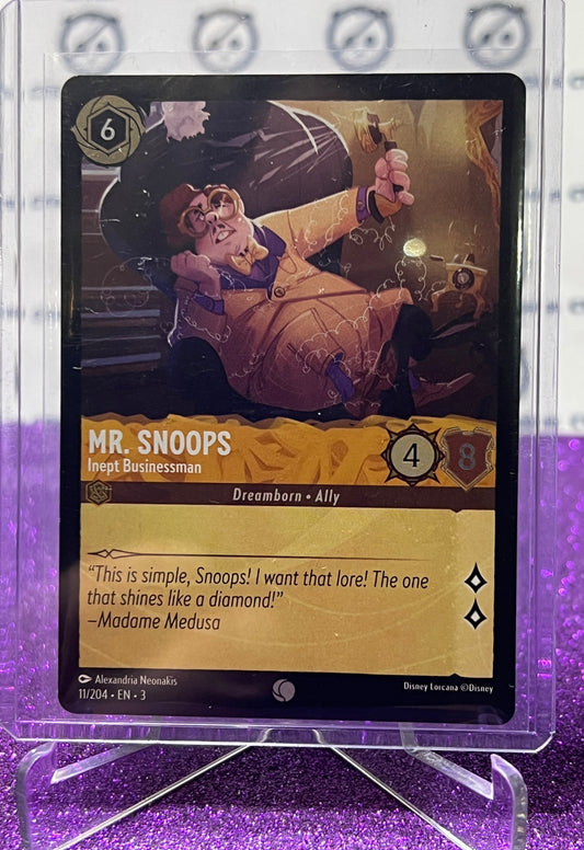 2024 DISNEY LORCANA INTO THE INKLANDS MR. SNOOPS # 11/204 COMMON FOIL GAME CARD