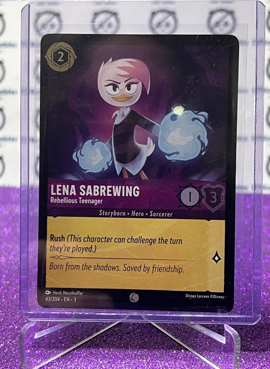 2024 DISNEY LORCANA INTO THE INKLANDS LENA SABREWING # 43/204 COMMON FOIL GAME CARD