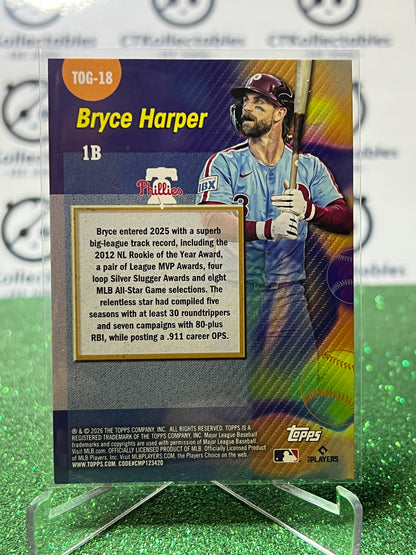 2026 TOPPS 75 BRYCE HARPER # TOG-18 TITANS OF THE GAME PHILADELPHIA PHILLIES BASEBALL CARD