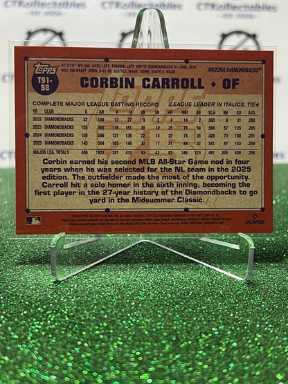 2026 TOPPS 75 CORBIN CARROLL # T91-59 RED BACK ARIZONA DIAMONDBACKS BASEBALL CARD