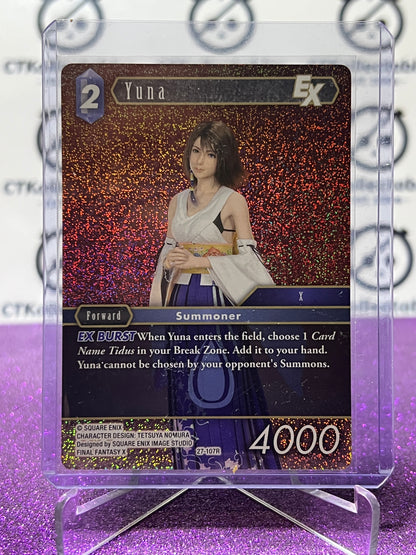 2026 FINAL FANTASY JOURNEY OF DISCOVERY TCG YUNA # 27-107R RARE FOIL CARD