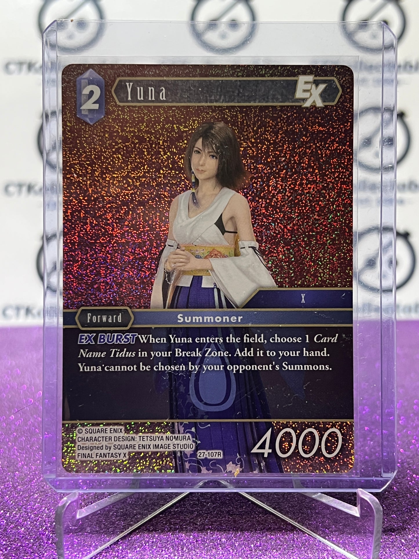 2026 FINAL FANTASY JOURNEY OF DISCOVERY TCG YUNA # 27-107R RARE FOIL CARD