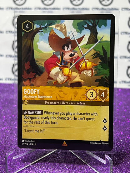 2024 DISNEY LORCANA URSULA'S RETURN GOOFY # 12/204  RARE NON-FOIL GAME CARD