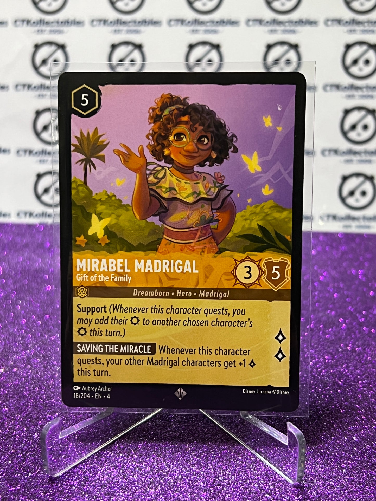 2024 DISNEY LORCANA URSULA'S RETURN MIRABEL MADRIGAL # 18/204 SUPER RARE NON-FOIL GAME CARD