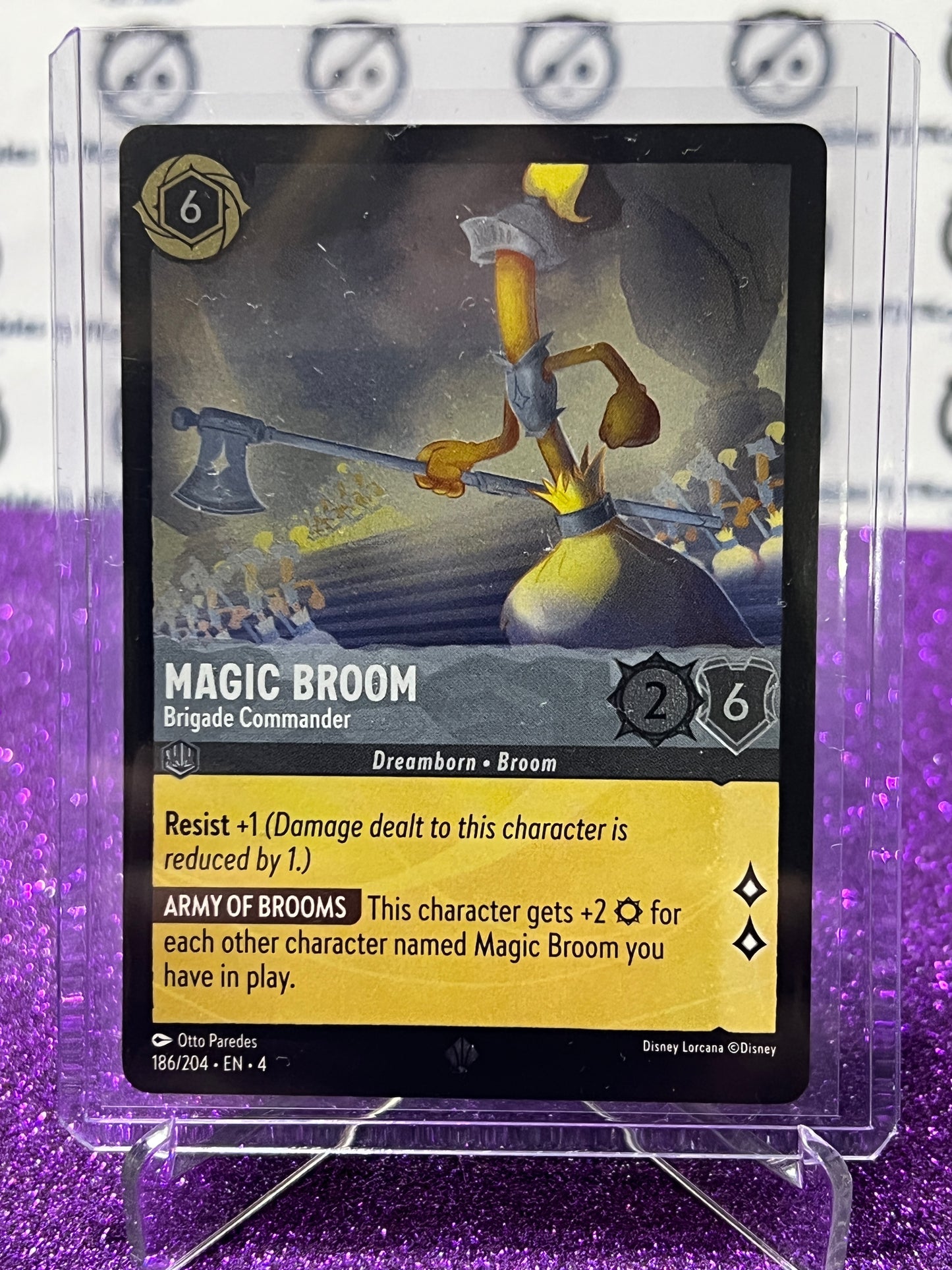 2024 DISNEY LORCANA URSULA'S MAGIC BROOM # 186/204 SUPER RARE FOIL GAME CARD