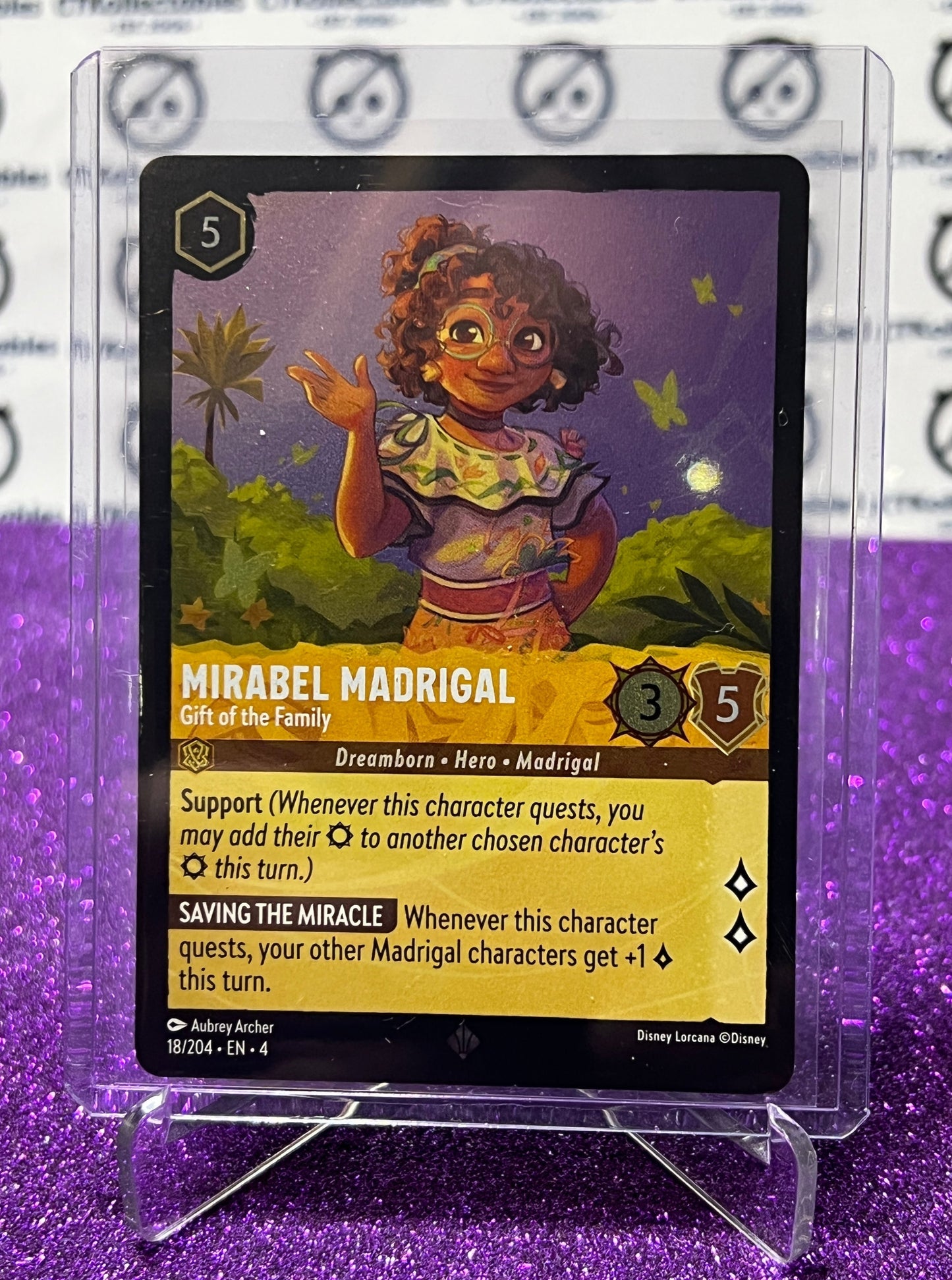 2024 DISNEY LORCANA URSULA'S MIRABEL MADRIGAL # 18/204 SUPER RARE FOIL GAME CARD