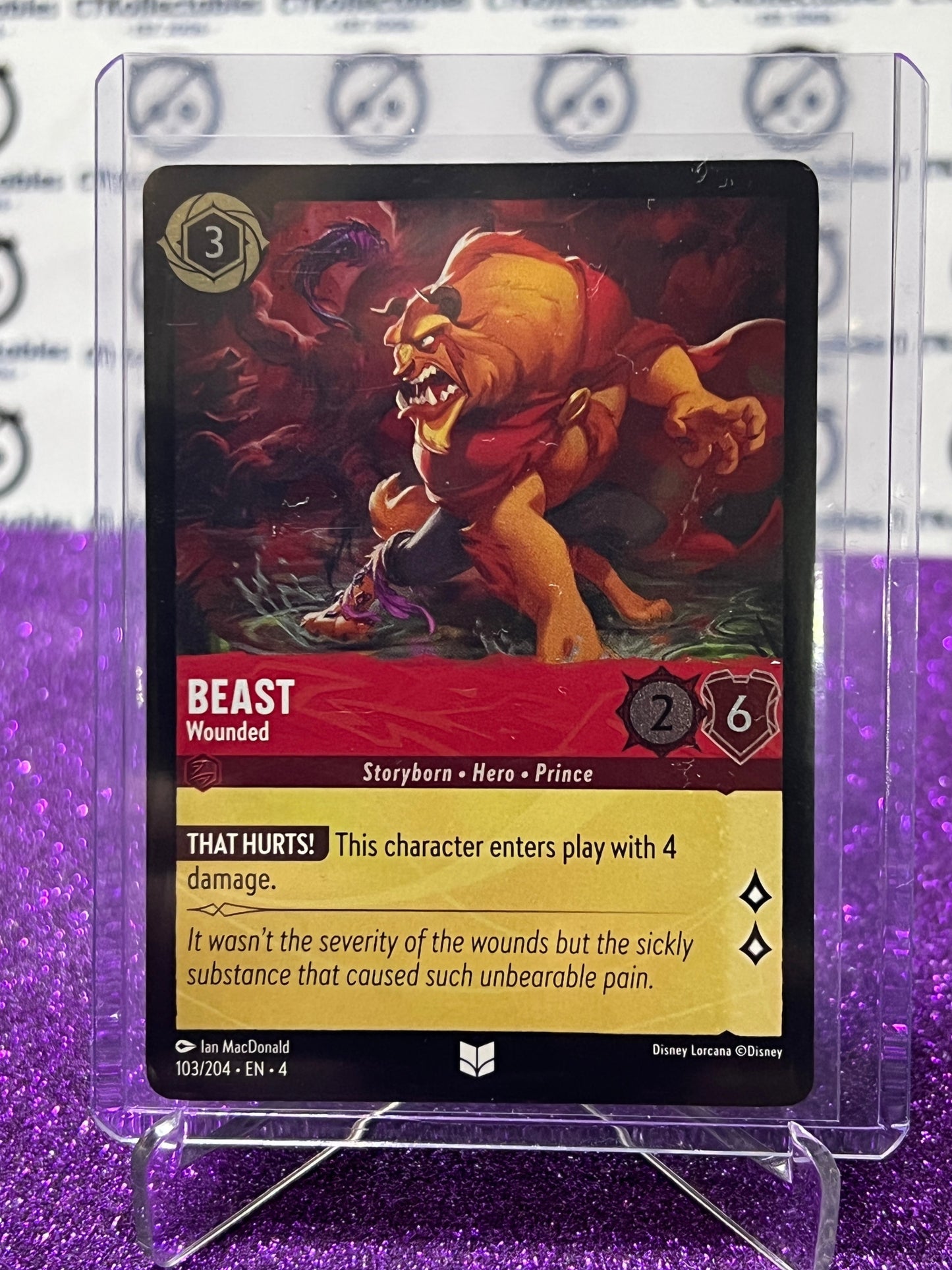 2024 DISNEY LORCANA URSULA'S BEAST # 103/204 UNCOMMON FOIL GAME CARD