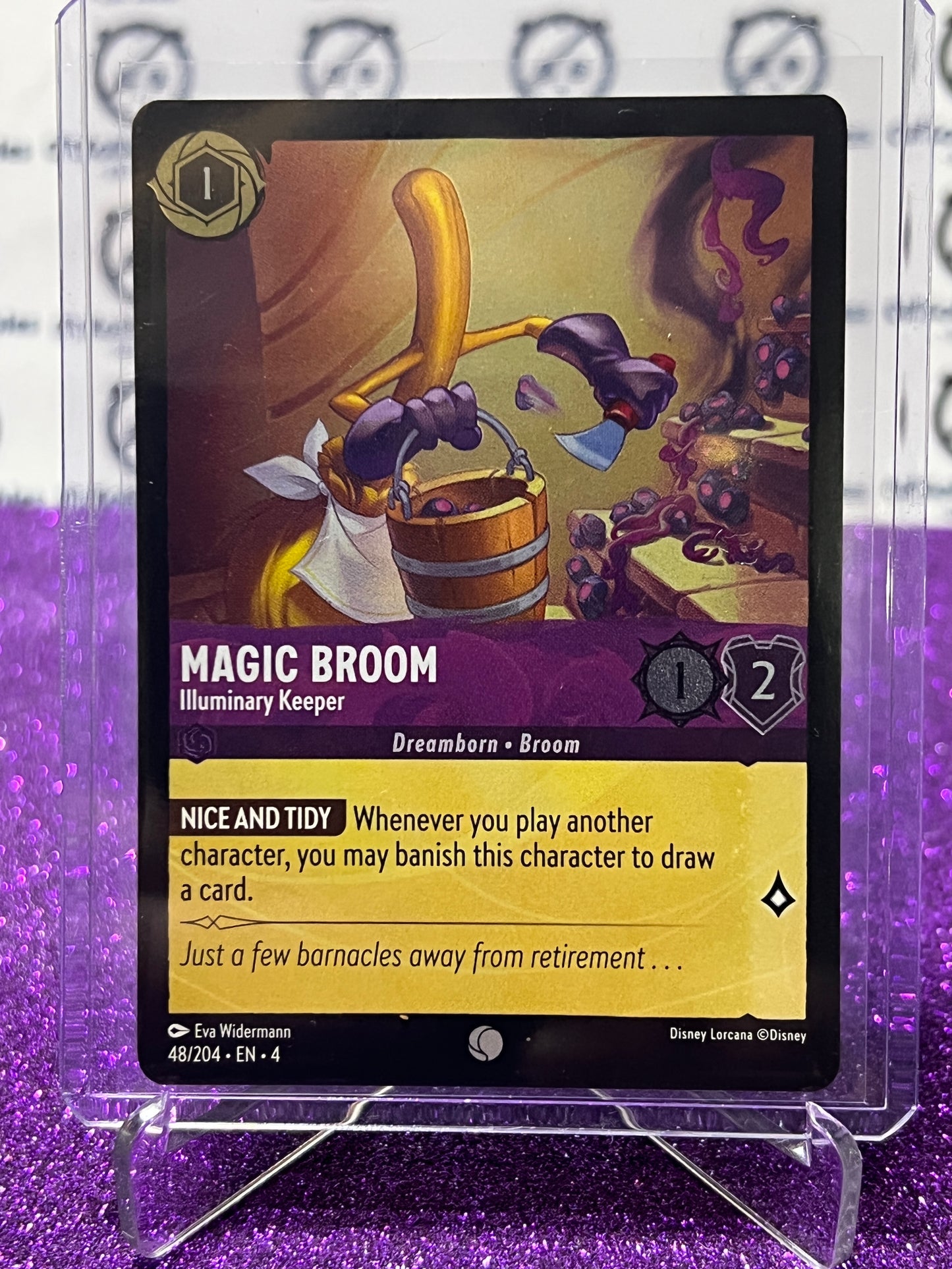 2024 DISNEY LORCANA URSULA'S RETURN MAGIC BROOM # 48/204 COMMON FOIL GAME CARD