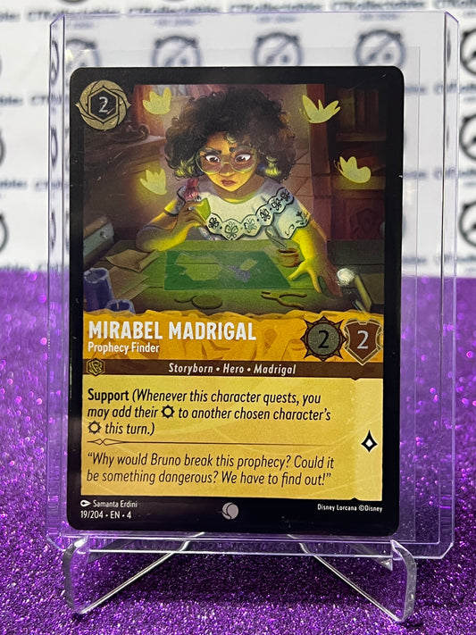 2024 DISNEY LORCANA URSULA'S RETURN MIRABEL MADRIGAL # 19/204 COMMON FOIL GAME CARD