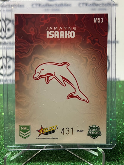 2026 Select NRL League Heroes Red Mercury  # M53 Jamayne Isaako 431/450 Dolphins