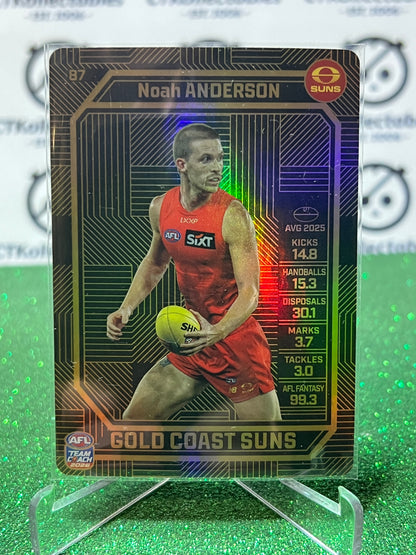 2026 AFL TEAMCOACH NOAH ANDERSON # 87 BRONZE GC SUNS