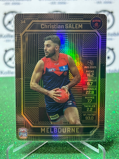 2026 AFL TEAMCOACH CHRISTIAN SALEM # 34 BRONZE MELBOURNE DEMONS