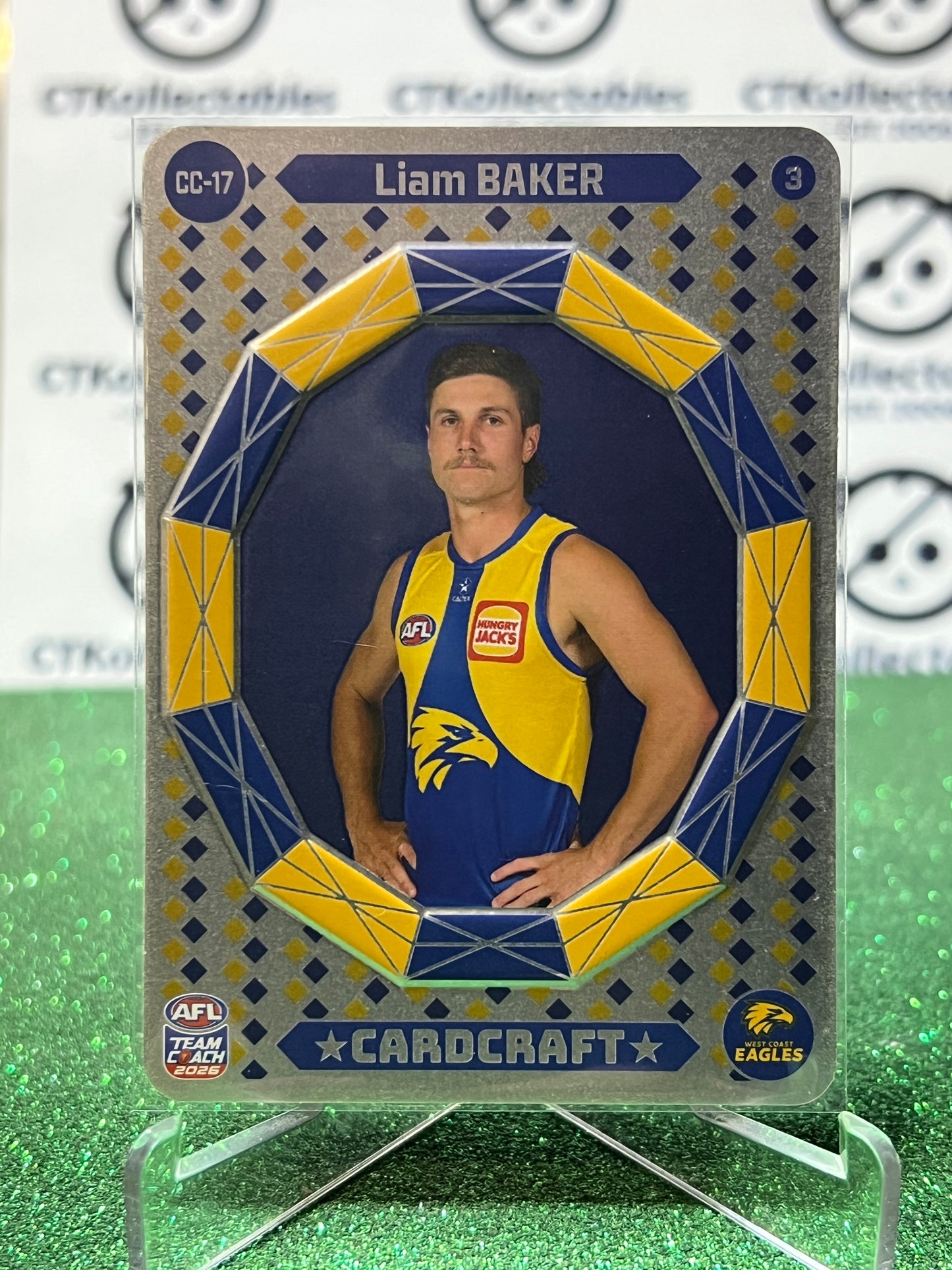 2026 AFL TEAMCOACH LIAM BAKER # CC-17 CARDCRAFT PORTRAIT WEST COAST EAGLES