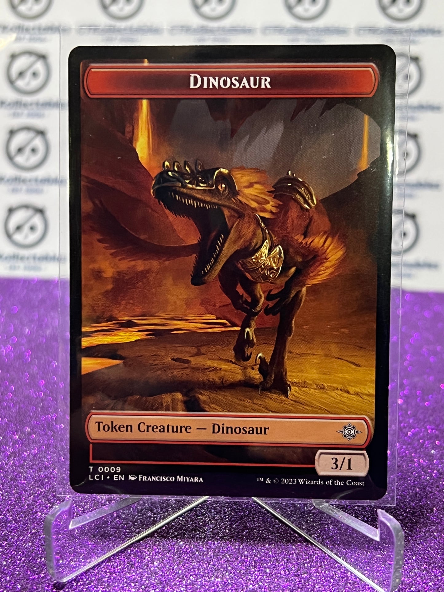 2023 MAGIC THE GATHERING THE LOST CAVERNS OF IXALAN DINOSAUR # T 0009 NON-FOIL TOKEN CREATURE-DINOSAUR CARD