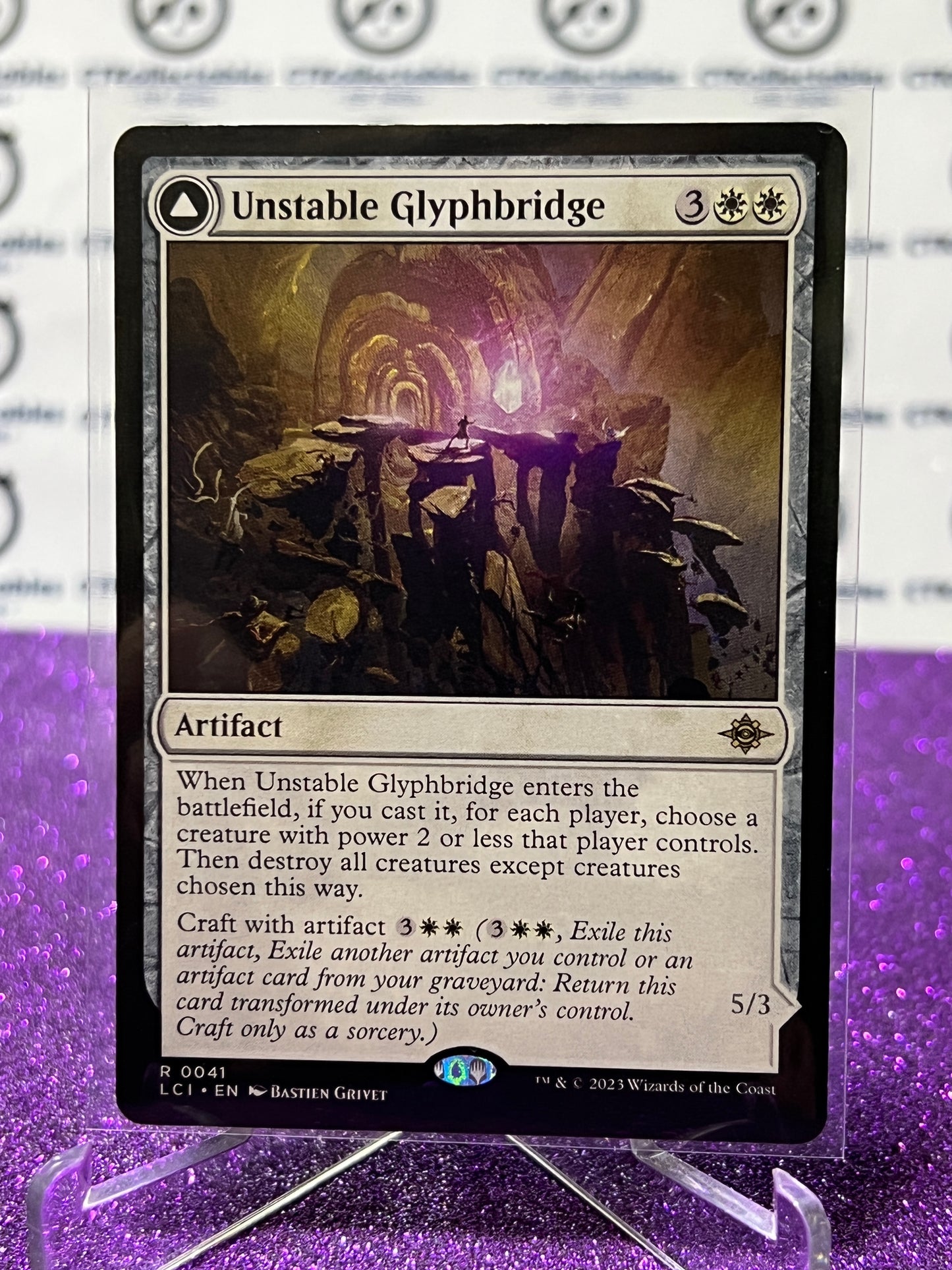 2023 MAGIC THE GATHERING THE LOST CAVERNS OF IXALAN UNSTABLE GLYPHBRIDGE  # R 0041 NON-FOIL  ARTIFACT CARD