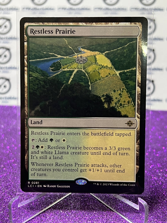 2023 MAGIC THE GATHERING THE LOST CAVERNS OF IXALAN RESTLESS PRAIRIE # R 0281 LAND CARD