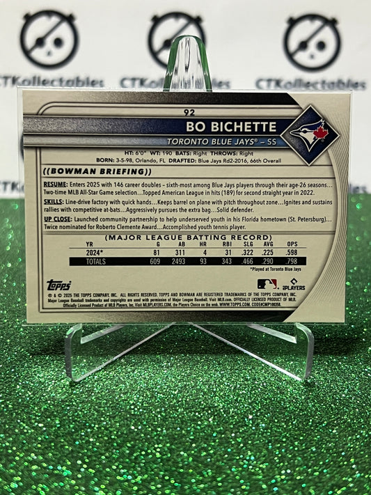 2026  BOWMAN  BO BICHETTE # 92 TORONTO BLUE JAYS BASEBALL CARD