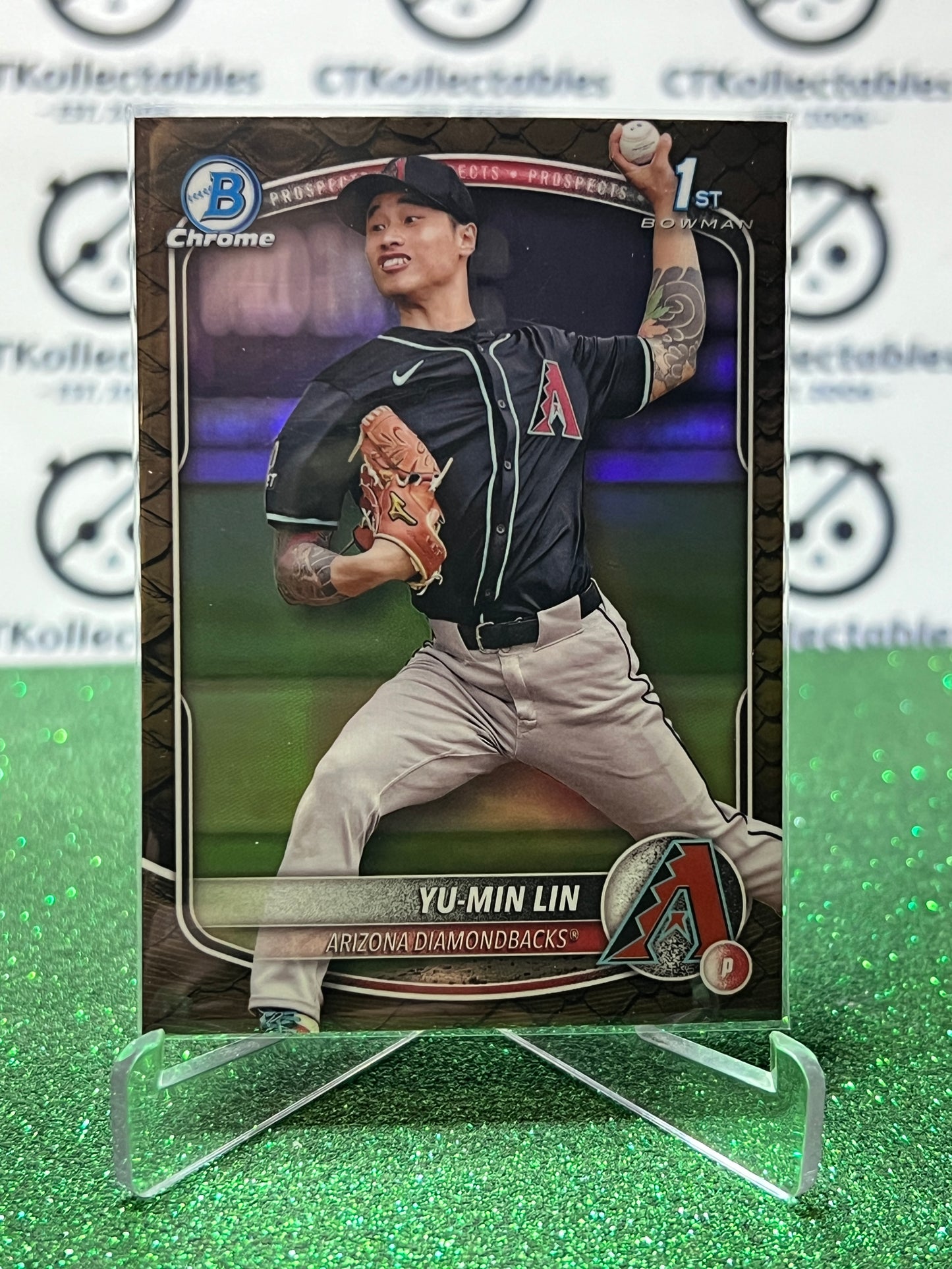 2026  BOWMAN CHROME YU-MIN LIN 1ST # BCP-27 ARIZONA DIAMONDBACKS  BASEBALL CARD