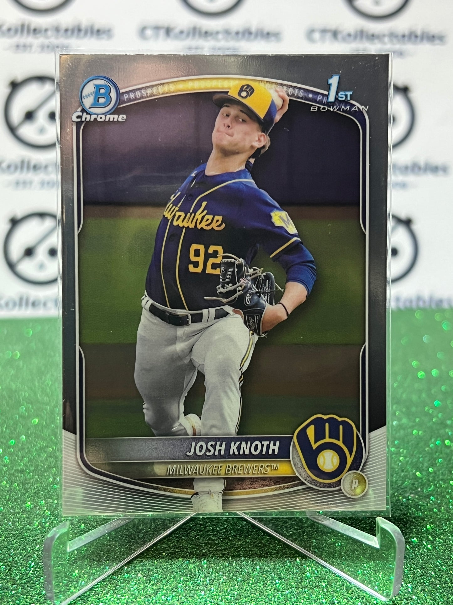 2026  BOWMAN CHROME JOSH KNOTH 1ST # BCP-136 MILWAUKEE BREWERS  BASEBALL CARD