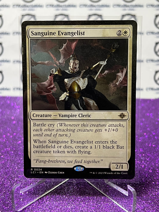 2023 MAGIC THE GATHERING THE LOST CAVERNS OF IXALAN SANGUINE EVANGELIST  # R 0034 NON-FOIL CREATURE-VAMPIRE CLERIC CARD