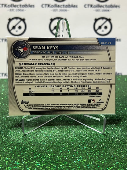 2026  BOWMAN CHROME SEAN KEYS 1ST # BCP-89 TORONTO BLUE JAYS BASEBALL CARD