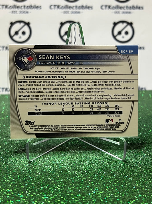 2026  BOWMAN CHROME SEAN KEYS 1ST # BCP-89 TORONTO BLUE JAYS BASEBALL CARD