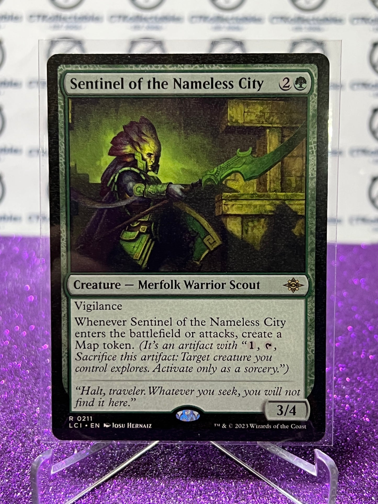 2023 MAGIC THE GATHERING THE LOST CAVERNS OF IXALAN SENTINEL OF THE NAMELESS CITY # R 0211 NON-FOIL CREATURE-MERFOLK WARRIOR SCOUT CARD