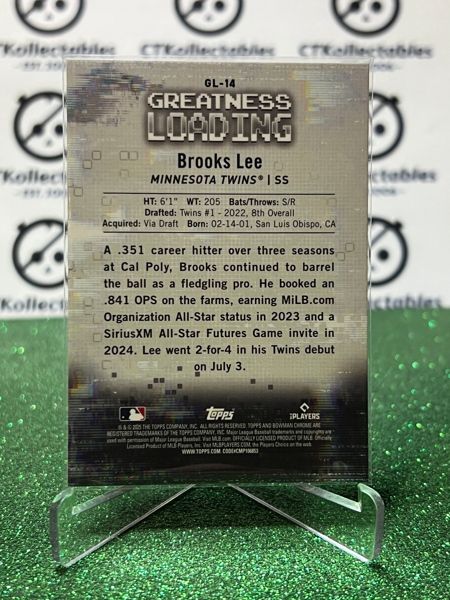 2026  BOWMAN CHROME BROOKS LEE # GL-14 RC MINNESOTA TWINS BASEBALL CARD