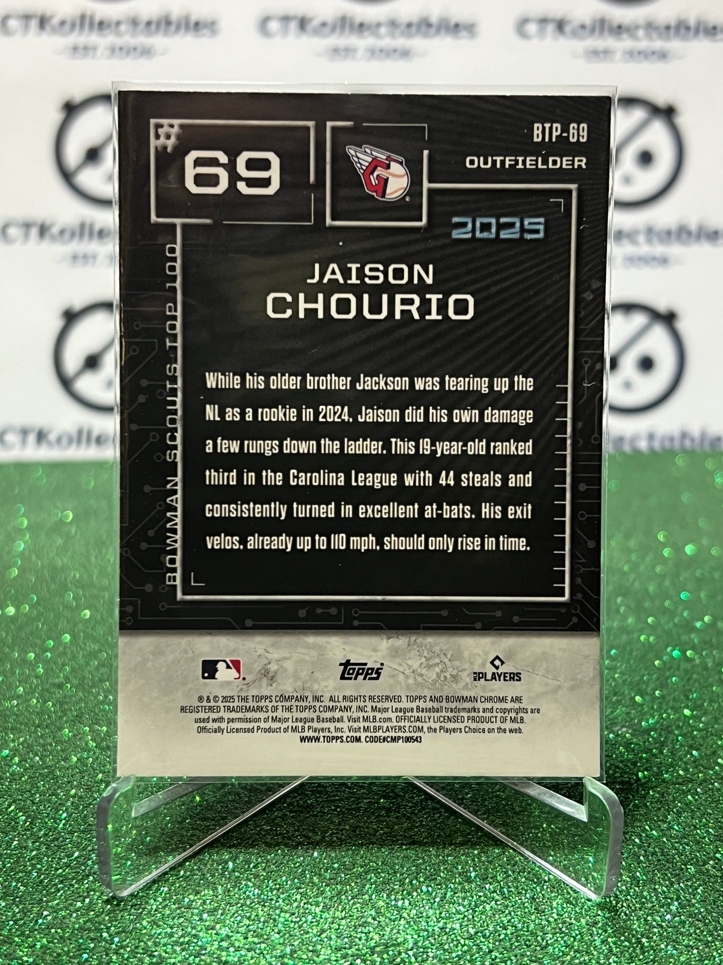2026  BOWMAN CHROME JAISON CHOURIO # BTP-69 CLEVELAND GUARDIANS BASEBALL CARD