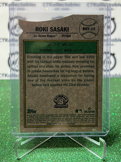 2026  BOWMAN CHROME ROKI SASAKI # ROY-10 RC DIE CUT LA DODGERS BASEBALL CARD