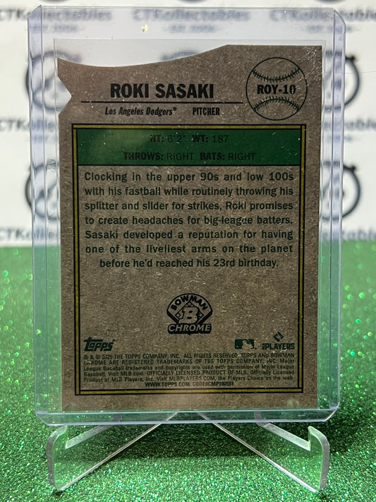 2026  BOWMAN CHROME ROKI SASAKI # ROY-10 RC DIE CUT LA DODGERS BASEBALL CARD