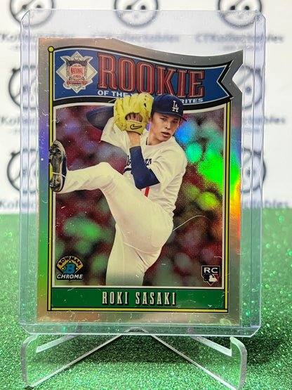 2026  BOWMAN CHROME ROKI SASAKI # ROY-10 RC DIE CUT LA DODGERS BASEBALL CARD