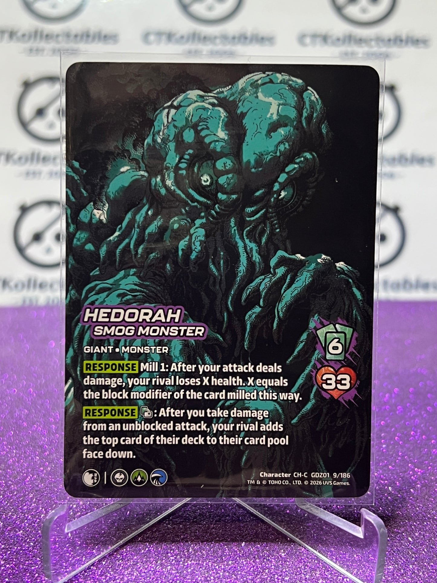 2026 UNIVERSUS GODZILLA HEDORAH # CH-C GDZ01 9/186 NON-FOIL GAME TRADING CARD