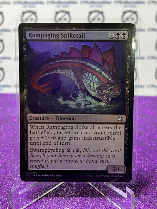 2023 MAGIC THE GATHERING THE LOST CAVERNS OF IXALAN RAMPAGING SPIKETAIL  # C 0116 FOIL CREATURE - DINOSAUR  CARD