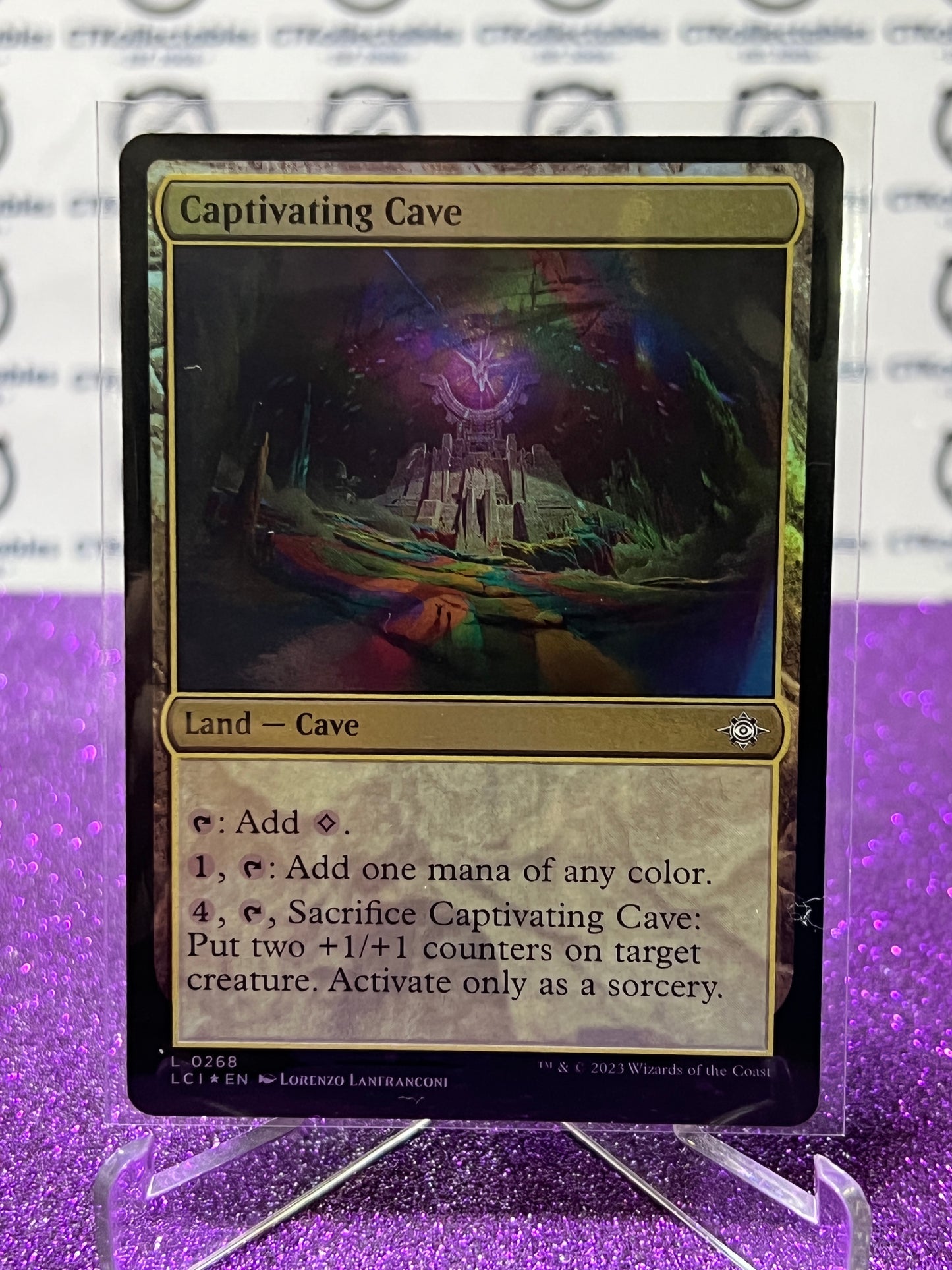 2023 MAGIC THE GATHERING THE LOST CAVERNS OF IXALAN CAPTIVATING CAVE # L 0268 FOIL LAND - CAVE  CARD