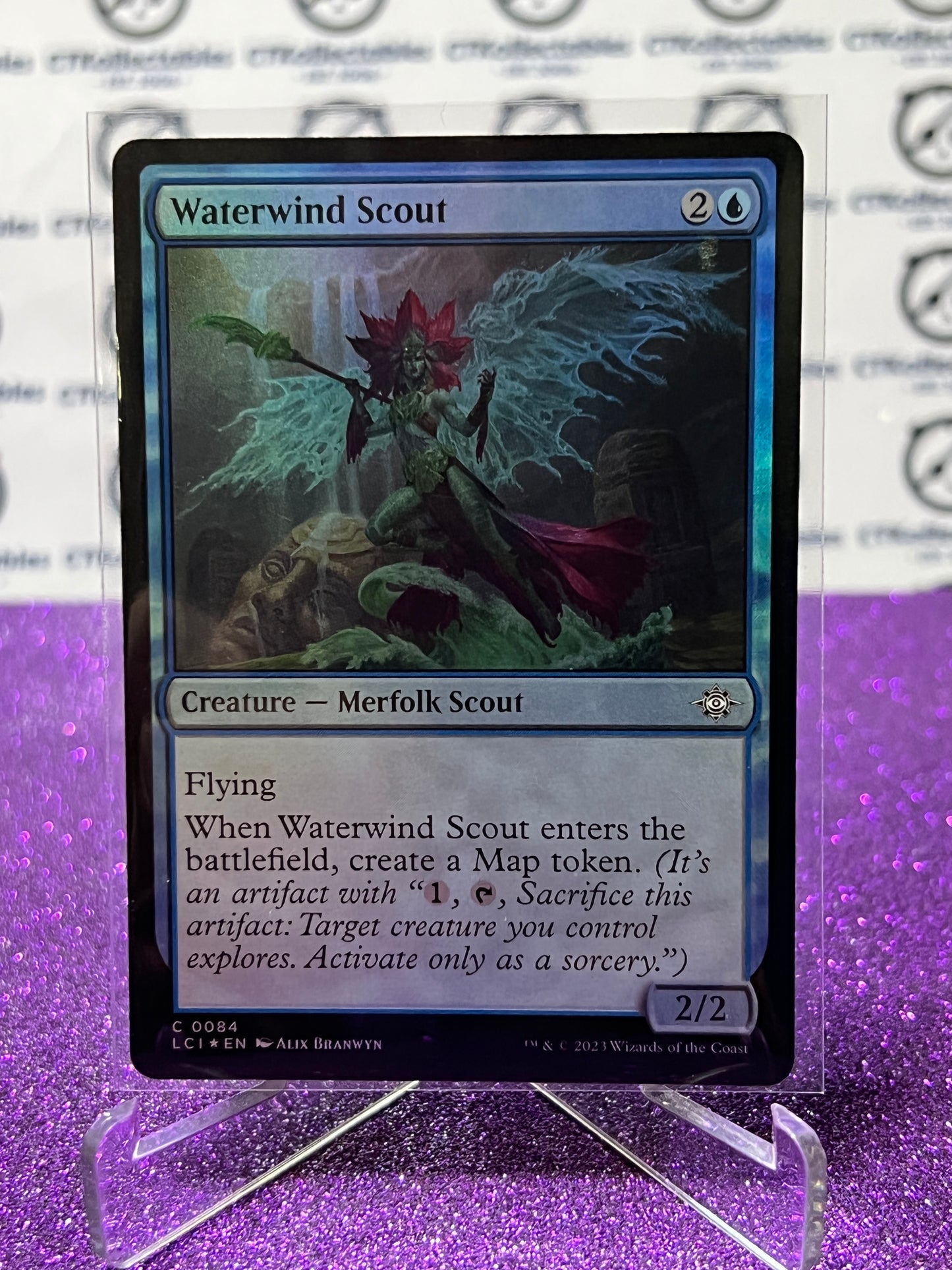 2023 MAGIC THE GATHERING THE LOST CAVERNS OF IXALAN WATERWIND SCOUT # C 0084 FOIL CREATURE-MERFOLK SCOUT  COMMON CARD