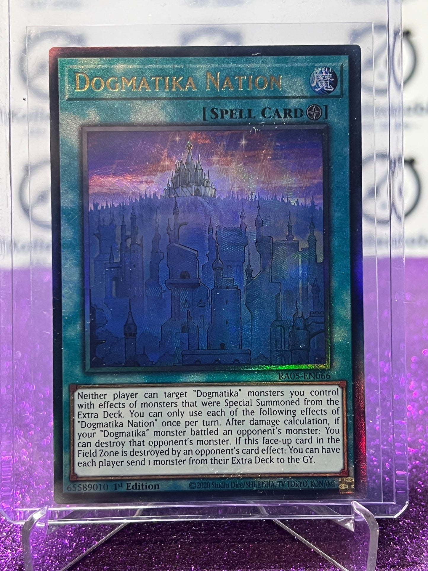 YU-GI-OH! RARITY COLLECTION DOGMATIKA NATION # RAO5-EN066 ULTRA RARE 1ST EDITION TCG CARD