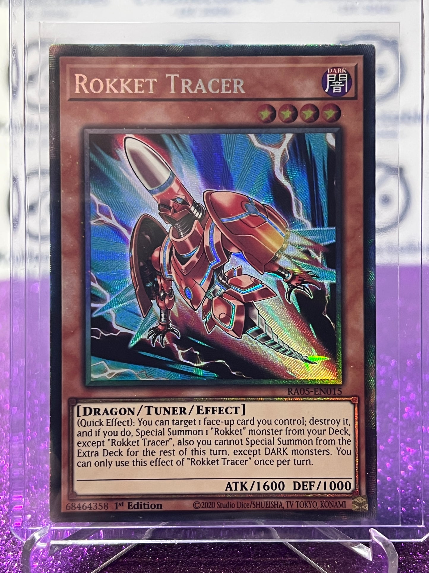 YU-GI-OH! RARITY COLLECTION ROKKET TRACER # RAO5-EN015 SECRET RARE 1ST EDITION TCG CARD