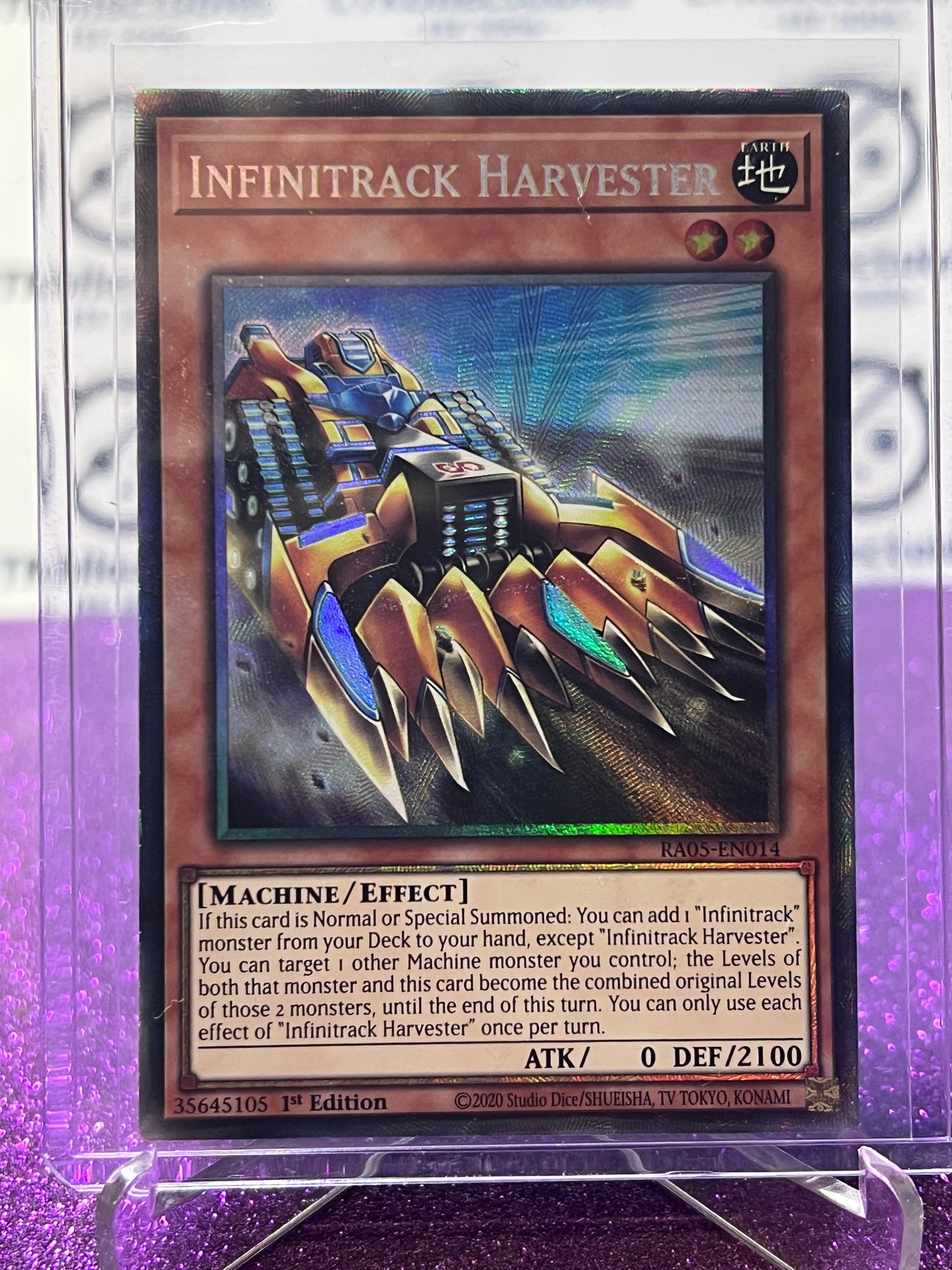 YU-GI-OH! RARITY COLLECTION INFINITRACK HARVESTER # RAO5-EN014 SECRET RARE 1ST EDITION TCG CARD
