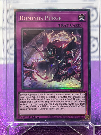YU-GI-OH! RARITY COLLECTION DOMINUS PURGE # RAO5-EN150 COLLECTORS RARE 1ST EDITION TCG CARD