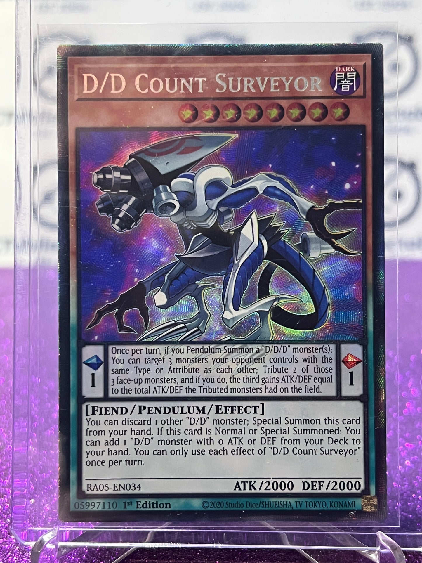 YU-GI-OH! RARITY COLLECTION D/D COUNT SURVEYOS # RAO5-EN034 COLLECTORS RARE 1ST EDITION TCG CARD