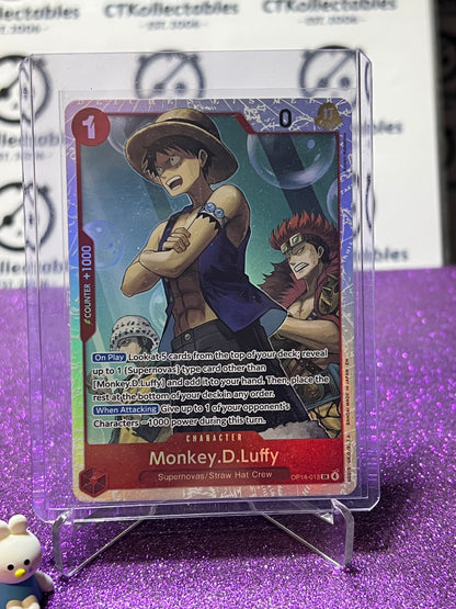 ONE PIECE THE AZURE SEA'S SEVEN MONKEY.D.LUFFY # OP14-013 SR FOIL ENGLISH TCG