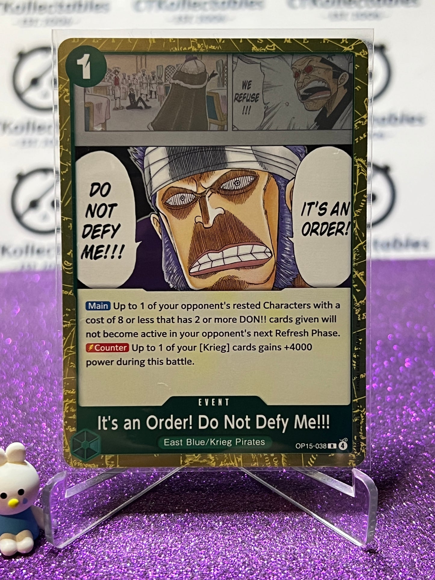 2026 ONE PIECE ADVENTURE ON KAMI'S ISLAND IT'S AN ORDER! # OP15-038 R FOIL TCG CARD