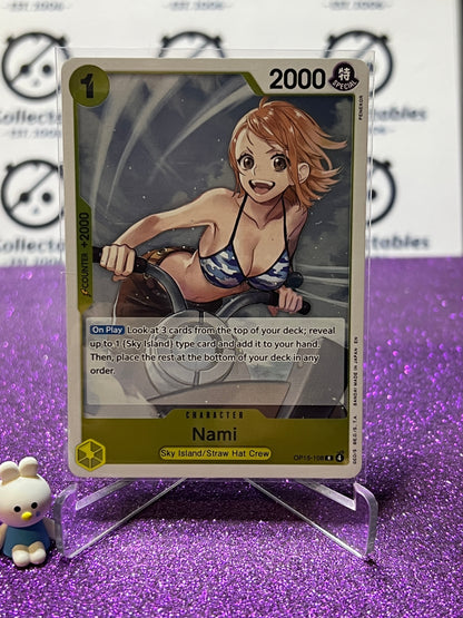 2026 ONE PIECE ADVENTURE ON KAMI'S ISLAND NAMI # OP15-108 R FOIL TCG CARD