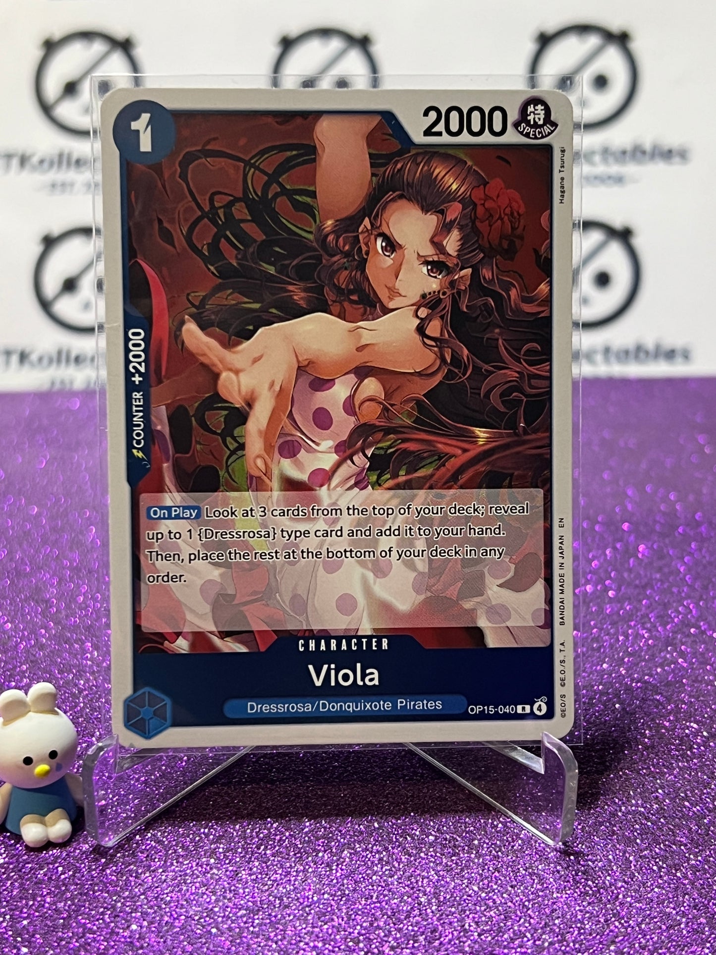 2026 ONE PIECE ADVENTURE ON KAMI'S ISLAND VIOLA # OP15-040 R FOIL TCG CARD