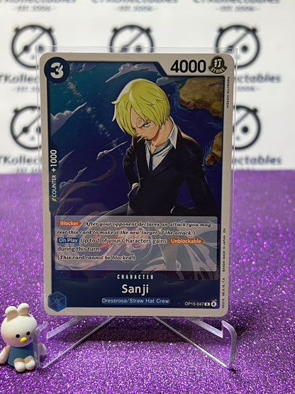 2026 ONE PIECE ADVENTURE ON KAMI'S ISLAND SANJI # OP15-047 R FOIL TCG CARD