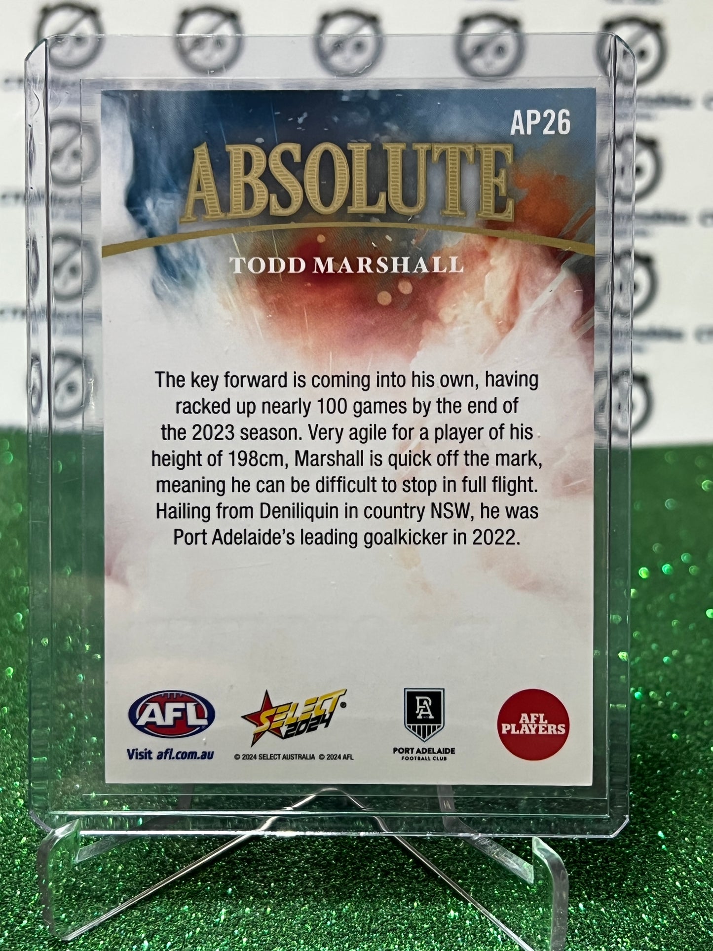 2024 AFL SELECT FOOTY STARS TODD MARSHALL # AP26 ABSOLUTE 26/70  PORT ADELAIDE POWER