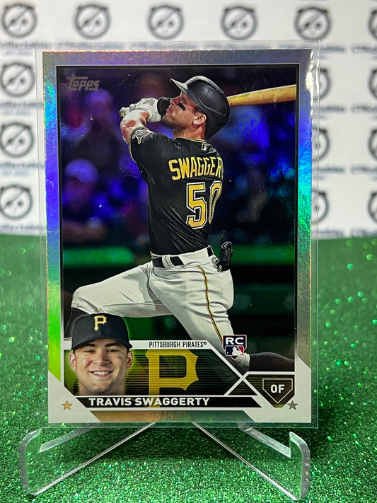 2023 TOPPS  TRAVIS SWAGGERTY # 67 FOIL ROOKIE PITTSBURGH PIRATES BASEBALL CARD